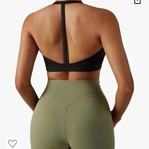 XL black, backless sports bra